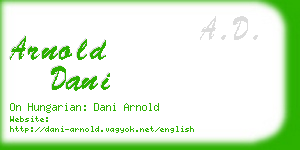 arnold dani business card